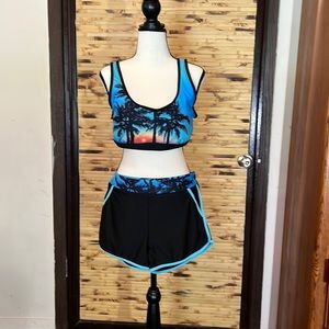 Palm tree swimming suit